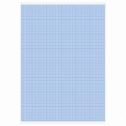 Бумага масштабно-координатная (миллиметровая), планшет, БОЛЬШОЙ ФОРМАТ А3, голубая, 20 листов, ПЛОТНАЯ 80 г/м2, STAFF, 113491