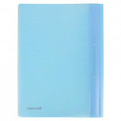 Скоросшиватель пластиковый BRAUBERG "Pastel" А4, 130/180 мкм, аквамарин, 270455