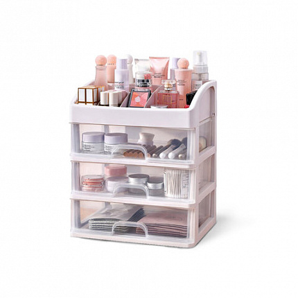 Органайзер для хранения косметики, канцтоваров, мелочей ТРИ УРОВНЯ, 26,6х17*23,5 см, DASWERK (ДАСВЕРК), 608477