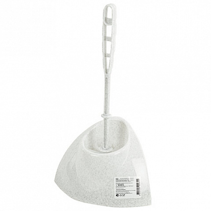 Ершик для унитаза с подставкой, угловой, "Блеск", белый мрамор, IDEA, М 5012