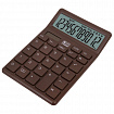 Калькулятор настольный BRAUBERG CH-12-BR (153х103 мм),12 разрядов, двойное питание, коричневый, 272961