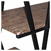 Стол на металлокаркасе BRABIX "LOFT CD-004", 1200х535х1110 мм, 3 полки, цвет морёный дуб, 641218