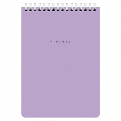 Блокнот А5 146х206 мм, 60 л., гребень, картон, жесткая подложка, клетка, BRAUBERG "Minimal Pastel", 116427