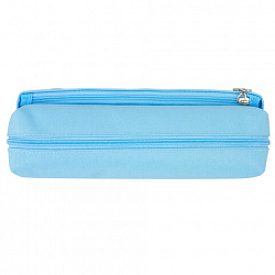 Пенал мягкий ЮНЛАНДИЯ, 2 отделения, полиэстер, "Bunny", голубой, 20х7х9 см, 228987