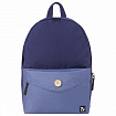 Рюкзак BRAUBERG SYDNEY универсальный, карман с пуговицей, сине-голубой, 38х27х12 см, 228838
