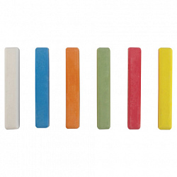 Мел цветной квадратный 6 штук, ПИФАГОР, картонная упаковка, европодвес, 221979