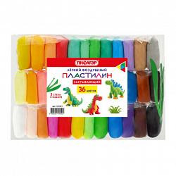 Пластилин супер лёгкий воздушный застывающий 36 цветов, 310 г, 3 стека, ПИФАГОР, 107041