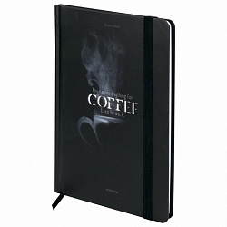 Блокнот с резинкой в клетку 96 л., А5 145х203 мм, твердая обложка, BRAUBERG, "Shadows", 116325