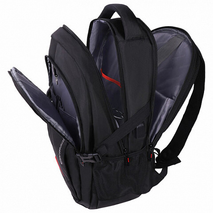 Рюкзак GERMANIUM UPGRADE универсальный, 3 отделения, отделение для ноутбука, USB-порт, "UP-3", черный, 47х33х21 см, 271667