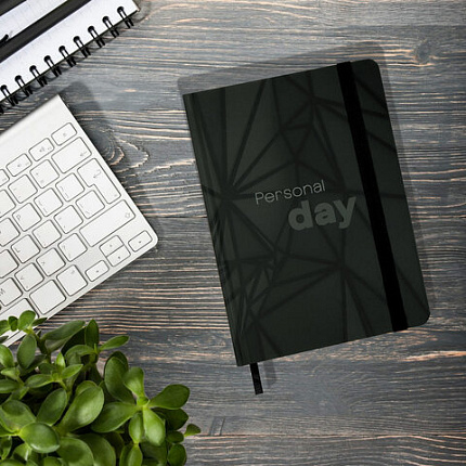Ежедневник недатированный с резинкой А5 145х203 мм, BRAUBERG, твердый, 128 л., "Personal day", 116285