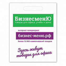 Пакет презентационно-упаковочный БИЗНЕСМЕНЮ, 40х50 см, усиленная ручка, 503226