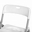 Стул складной BRABIX "Golf Lite CF-017", серебристый каркас, пластик белый, 532896