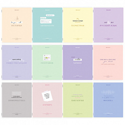 Тетради предметные, КОМПЛЕКТ 12 ПРЕДМЕТОВ, 48 л., обложка картон, BRAUBERG "CREATIVE", 405166