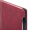 Блокнот А5 165x218 мм, BRAUBERG "Perfect", под кожу софт-тач, держатель для ручки, 80 листов, клетка, бордовый, 116616