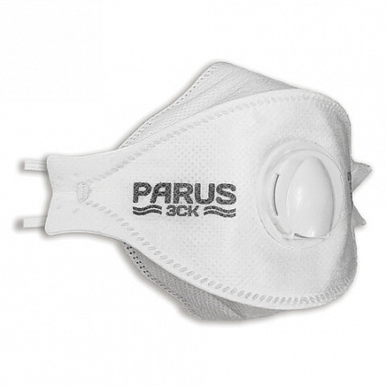 Респиратор противоаэрозольный, высокий класс защиты FFP3, с клапаном, PARUS 3СК, 1217054