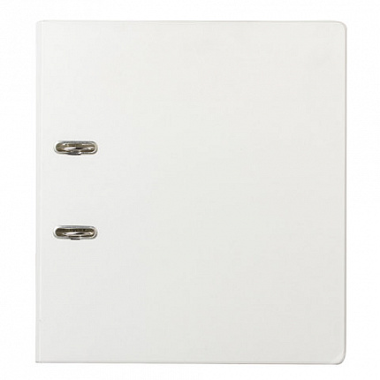 Папка-регистратор BRAUBERG с двухсторонним покрытием из ПВХ, 70 мм, белая, 222651