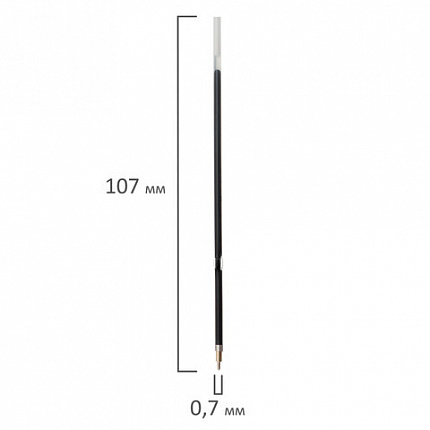 Стержень шариковый масляный BRAUBERG, 107 мм, СИНИЙ, с ушками, игольчатый узел 0,7 мм, линия письма 0,35 мм, 170291