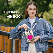 Сумочка-органайзер повседневная HEIKKI KNIT (ХЕЙКИ) кросс боди, вязаная, 17х12х5 см, "Zebra heart", 273794