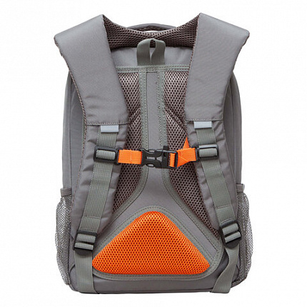 Рюкзак GRIZZLY школьный, анатомическая спинка, 2 отделения, для мальчиков, "MINIMAL GREY", 39х26х19 см, RB-356-5/3