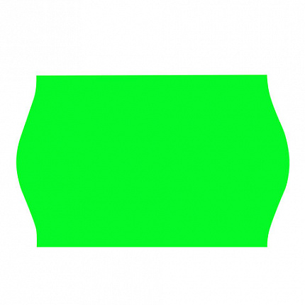 Этикет-лента 22х12 мм, волна, зеленая, комплект 5 рулонов по 800 шт., BRAUBERG, 123575