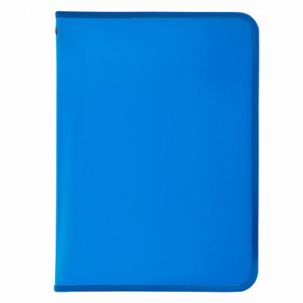 Папка для документов и тетрадей на молнии пластиковая BRAUBERG А4, 320х230 мм, синяя, 271715