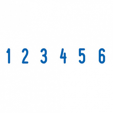 Нумератор 6-разрядный, оттиск 25х4 мм, синий, TRODAT 4846, корпус черный