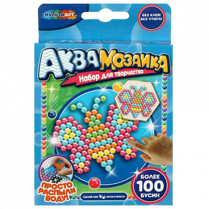 Аквамозаика, 100 бусин, АССОРТИ, МУЛЬТИ АРТ