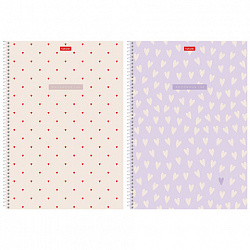 Тетрадь А4 96 л., HATBER, спираль, линия, тиснение, "LOVE IS..." (микс в спайке), 093597, 96Т4тВ2сп