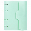 Тетрадь на кольцах А5 175х220 мм, 120 л., пластик, на липучке, с разделителями, BRAUBERG, Мятный, 404638