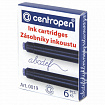 Картриджи чернильные СИНИЕ CENTROPEN, КОМПЛЕКТ 6 шт., 0019/6, 1 0019 0601