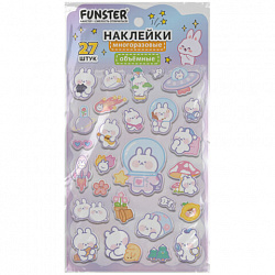 Наклейки объемные "Яркий микс", 19х13,5 см, ассорти 12 видов, FUNSTER (ФАНСТЕР), 666087