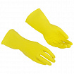 Перчатки VILEDA "Контракт" латексные, МНОГОРАЗОВЫЕ, х/б напыление, размер S (малый), желтый, 174321