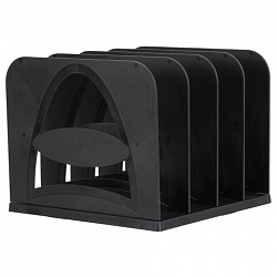 Лоток-сортер для бумаг BRAUBERG GRAND OFFICE, 4 отделения, 210х210х170 мм, сборный, черный, 238113