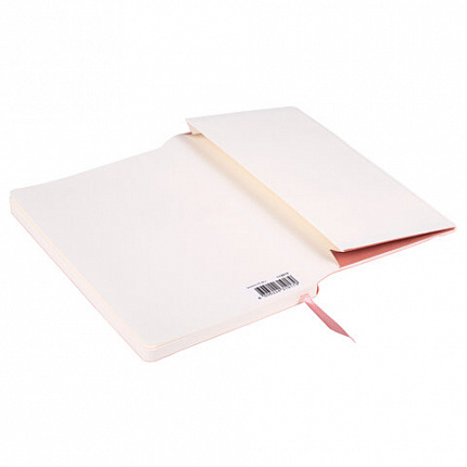 Блокнот А5 (130х210 мм), BRAUBERG ULTRA, под кожу, 80 г/м2, 96 л., в точку, светло-розовый, 113015