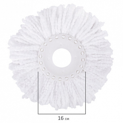 Швабра с отжимом и ведром 7л/5л, отжим центрифуга / рукоятка, 2 круглые насадки, крепление кольцо, зеленый, LAIMA 603624