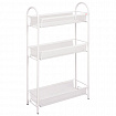 Этажерка "Ладья-13" офисно-бытовая 3 яруса, металл, белая, 43х17х75,5 см, Э 399 Б