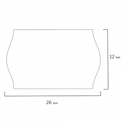Этикет-лента 26х12 мм, волна, белая, комплект 5 рулонов по 800 шт., BRAUBERG, 123576