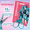 Ножницы 130 мм, мятные, с цветной печатью "Аниме", BRAUBERG ANIME, 238956