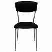 Стул для столовых, кафе, дома РС23, серебристый каркас, экокожа черная