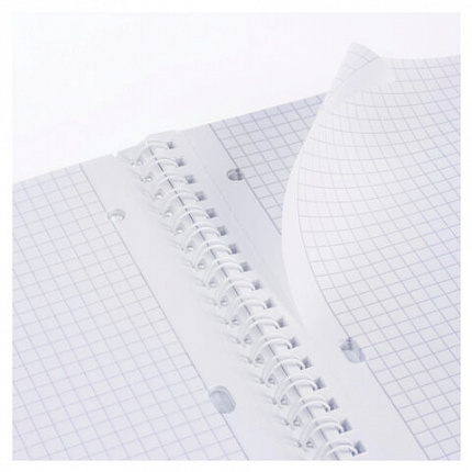 Тетрадь обложка пластик, А4, 80 л., гребень, клетка, HATBER, "LINE NEON" Зеленая, 081542, 80Т4В1гр_03034