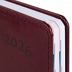 Ежедневник датированный 2026 А5 148х218 мм, GALANT "Ritter", под кожу, бордовый, 117493