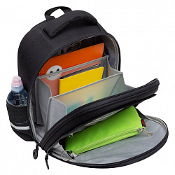 Ранец GRIZZLY анатомическая спинка, c бейджем, для мальчиков, "BLACK CAR", 36х28х20 см, RAz-587-7/1