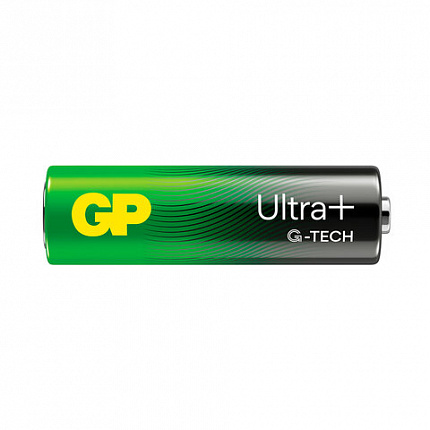 Батарейки КОМПЛЕКТ 2 шт., GP Ultra Plus G-Tech, AA (LR6), алкалиновые, пальчиковые, 15AUPA21-2CRSB2