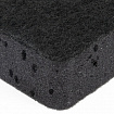Губки для посуды 9,5х7х3,5 см, КОМПЛЕКТ 10 шт., BIG BLACK, КРУПНОПОРИСТЫЙ поролон с абразивным слоем, LAIMA, 608650