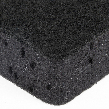 Губки для посуды 9,5х7х3,5 см, КОМПЛЕКТ 10 шт., BIG BLACK, КРУПНОПОРИСТЫЙ поролон с абразивным слоем, LAIMA, 608650