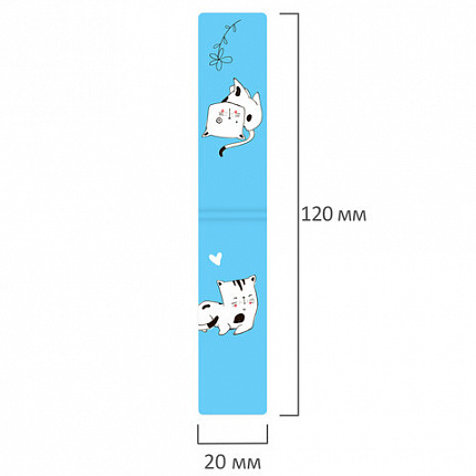 Закладки для книг МАГНИТНЫЕ, "CATS", набор 6 шт., 60x20 мм, BRAUBERG, 113159