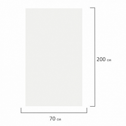 Простыня белая рулонная с перфорацией 100 шт., 70х200 см, спанбонд 15 г/м2, LAIMA ADVANCED, 631138