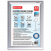 Рамка на стойке для рекламы (210х297 мм), А4, алюминиевая, прижимные стороны, BRAUBERG, 232208