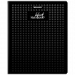 Тетрадь А5, 48 л., BRAUBERG, скоба, клетка, матовая ламинация, выборочный лак, "Black" (микс в спайке), 404375