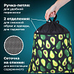 Мешок для обуви BRAUBERG БОЛЬШОЙ, с ручкой, карман на молнии, сетка, 49х41 см, "Avocado", 271058